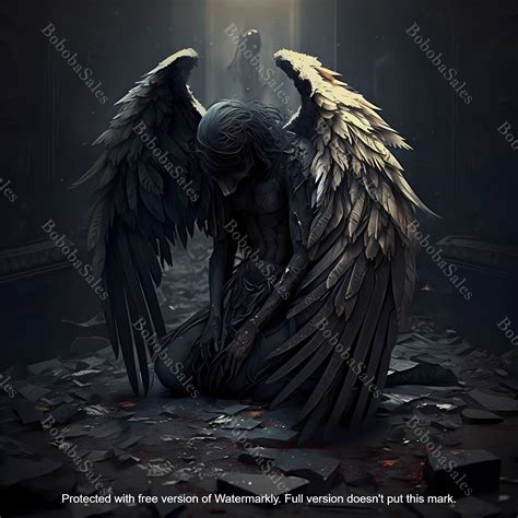 fallen angel art piece|beautiful fallen angel.